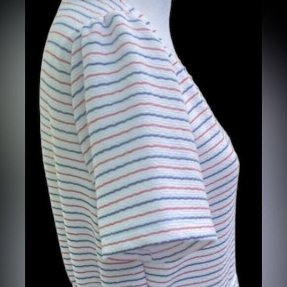 Draper James RSVP Wm’s Sz XL Red White Blue Stripe Fit Flare Midi Dress - Picture 2 of 7